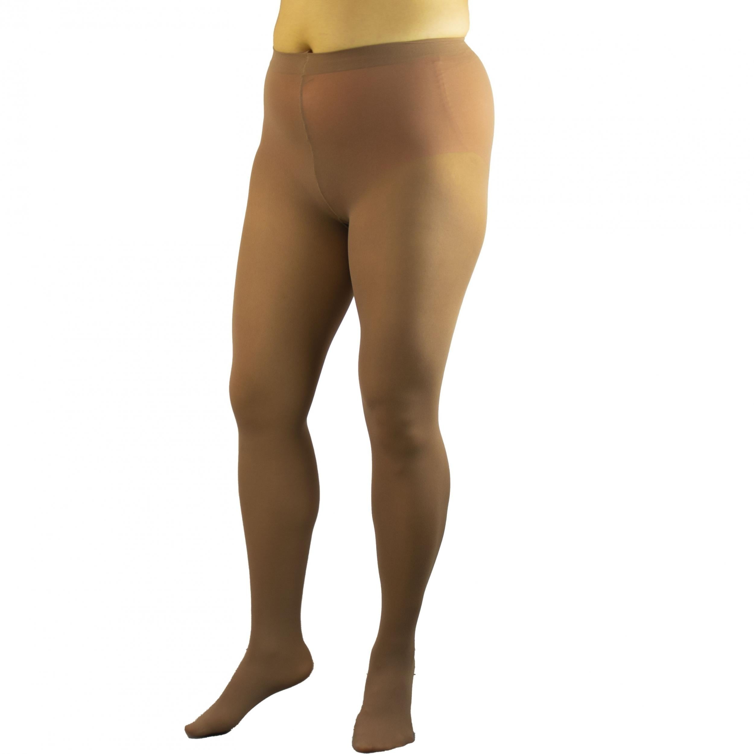 3-Pair Plus Size Casual Pantyhose Set for Women's Soft Semi Opaque Tights
