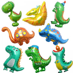 8pcs Giant Cartoon Dinosaurs Helium Balloons for Kids Birthday Party