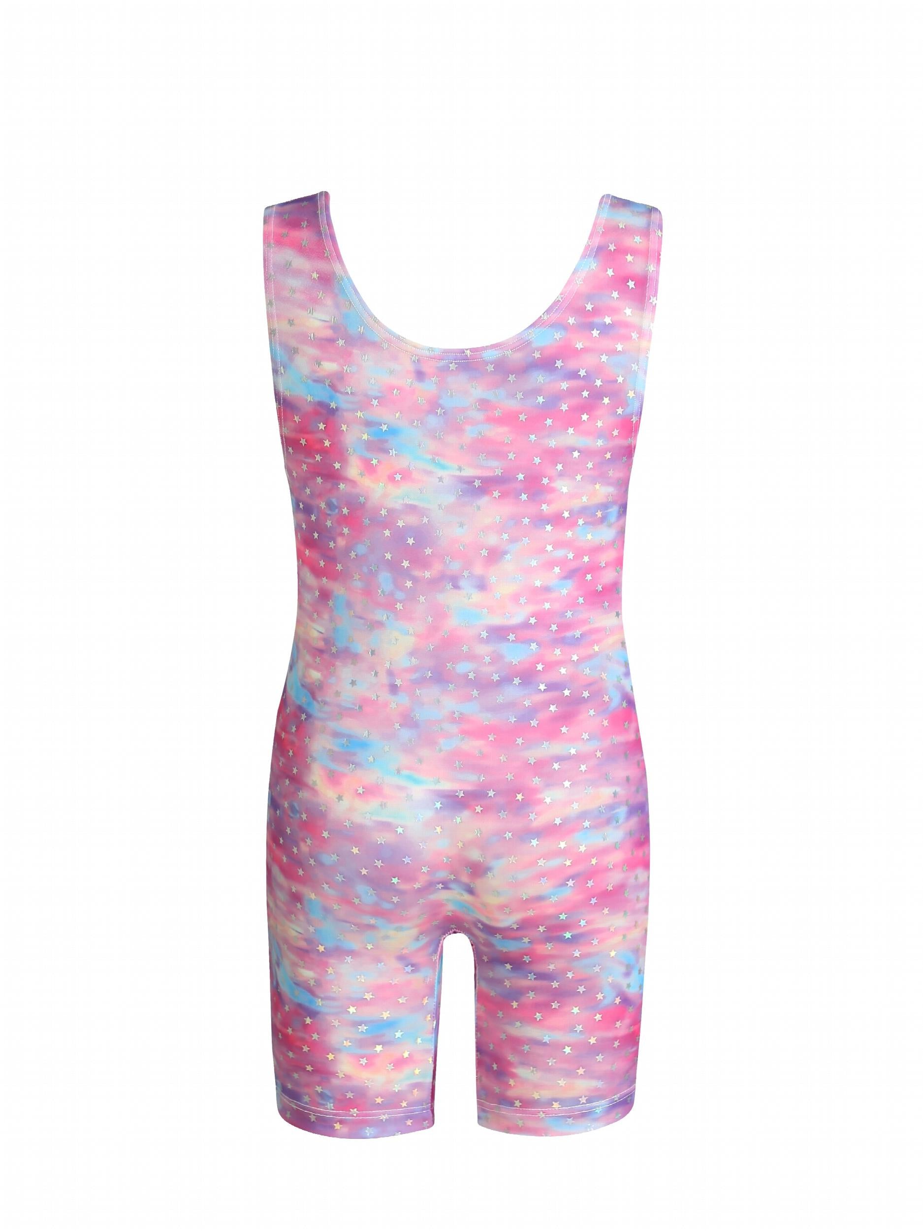 Girls Sleeveless Athletic Jumpsuit Gymnastics Practice Performance Leotards