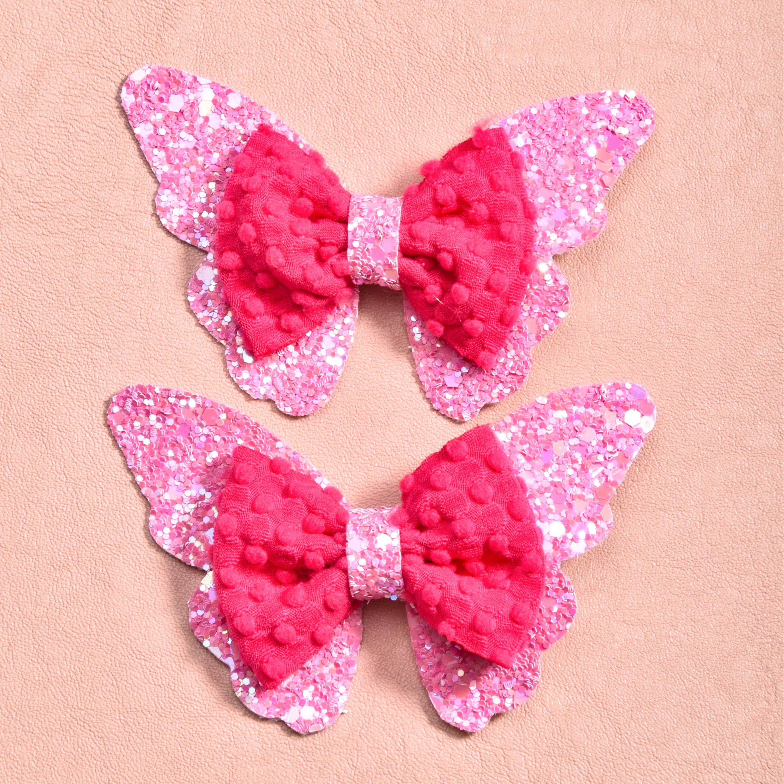 2pcs Butterfly Bowknot Hair Clip Hair Accessories