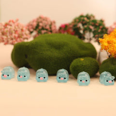 6pcs Luminous Resin Pig Ornament for Outdoor Indoor Courtyard