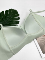 Wireless Lace Bra with Scallop Trim