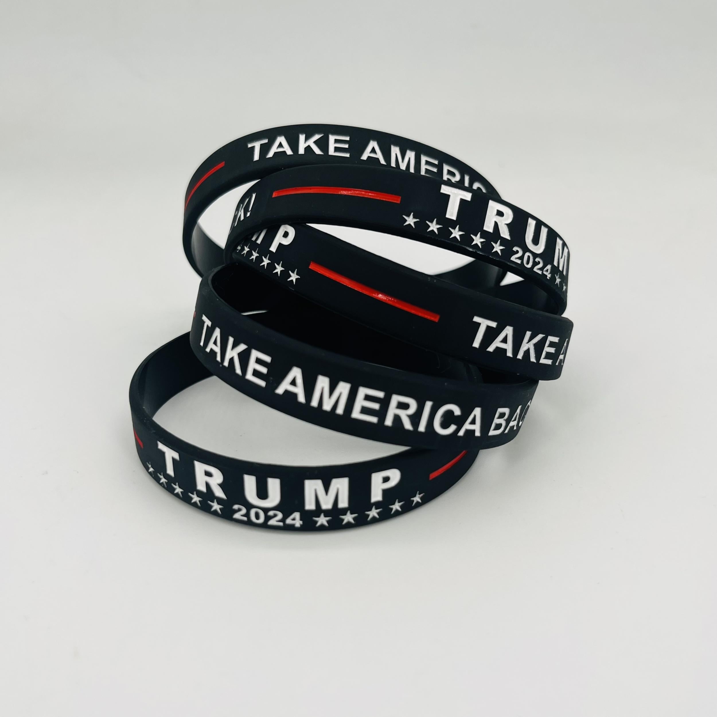 5 Pcs Patriotic Silicone Bracelets for Patriotism Gift