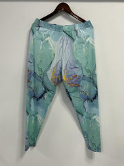 Boho Leggings Women's Plus Marble Print Elastic High Rise Leggings