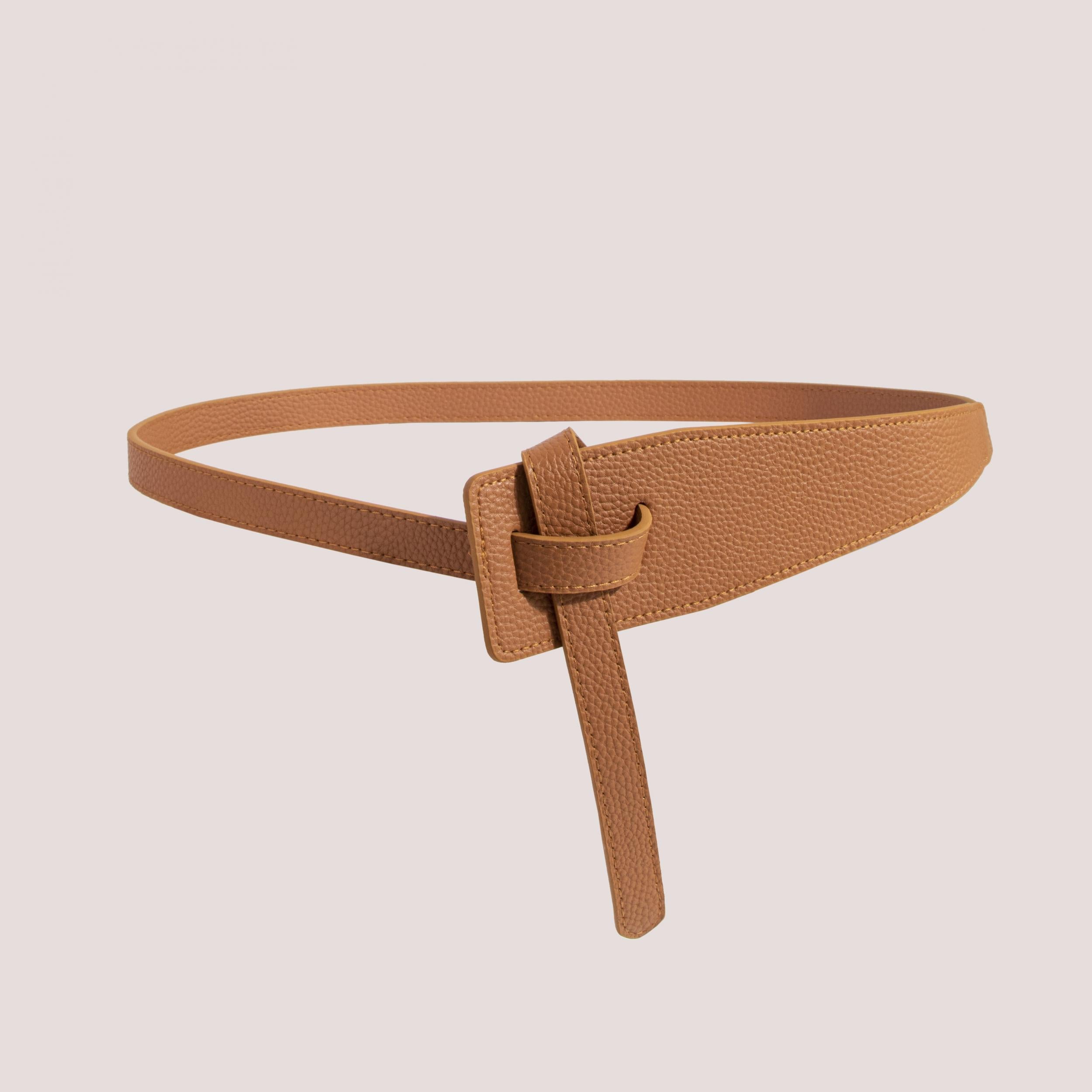 Soft Lychee Pattern Adjustable Girdle Women's Decorative Waistband Dress Belts