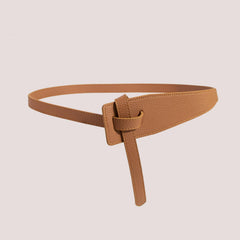 Soft Lychee Pattern Adjustable Girdle Women's Decorative Waistband Dress Belts