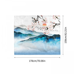Ink Painting Print Outdoor Camping Picnic Mat Lightweight Waterproof Sandproof