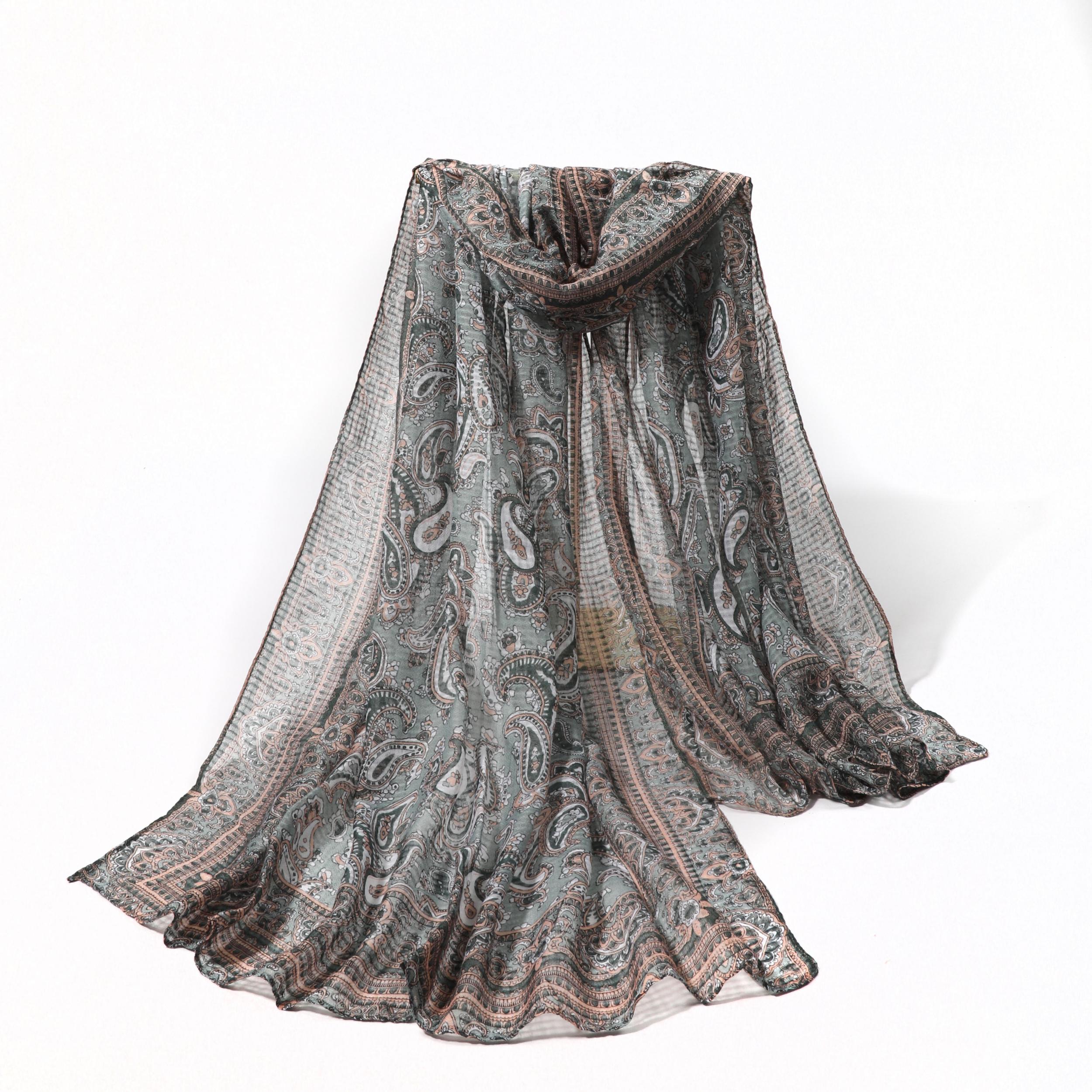 Men's Casual Cashew Flower Scarf