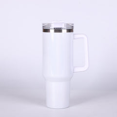 40oz Rainbow Paint Iced Tumbler Stainless Steel Insulated Cup with Handle