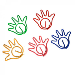10pcs Palm Shaped Mixed Paper Clips for Office School Use
