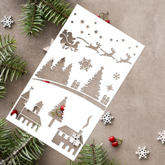 Christmas Painting Stencils Wall Decoration DIY Hand-painted Kids Graffiti