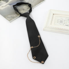 Gothic Chain Decor Neck Tie Casual Wear