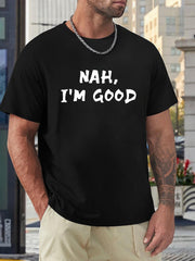 Pattern Print Men's Comfy Sports T-shirt Graphic Tee
