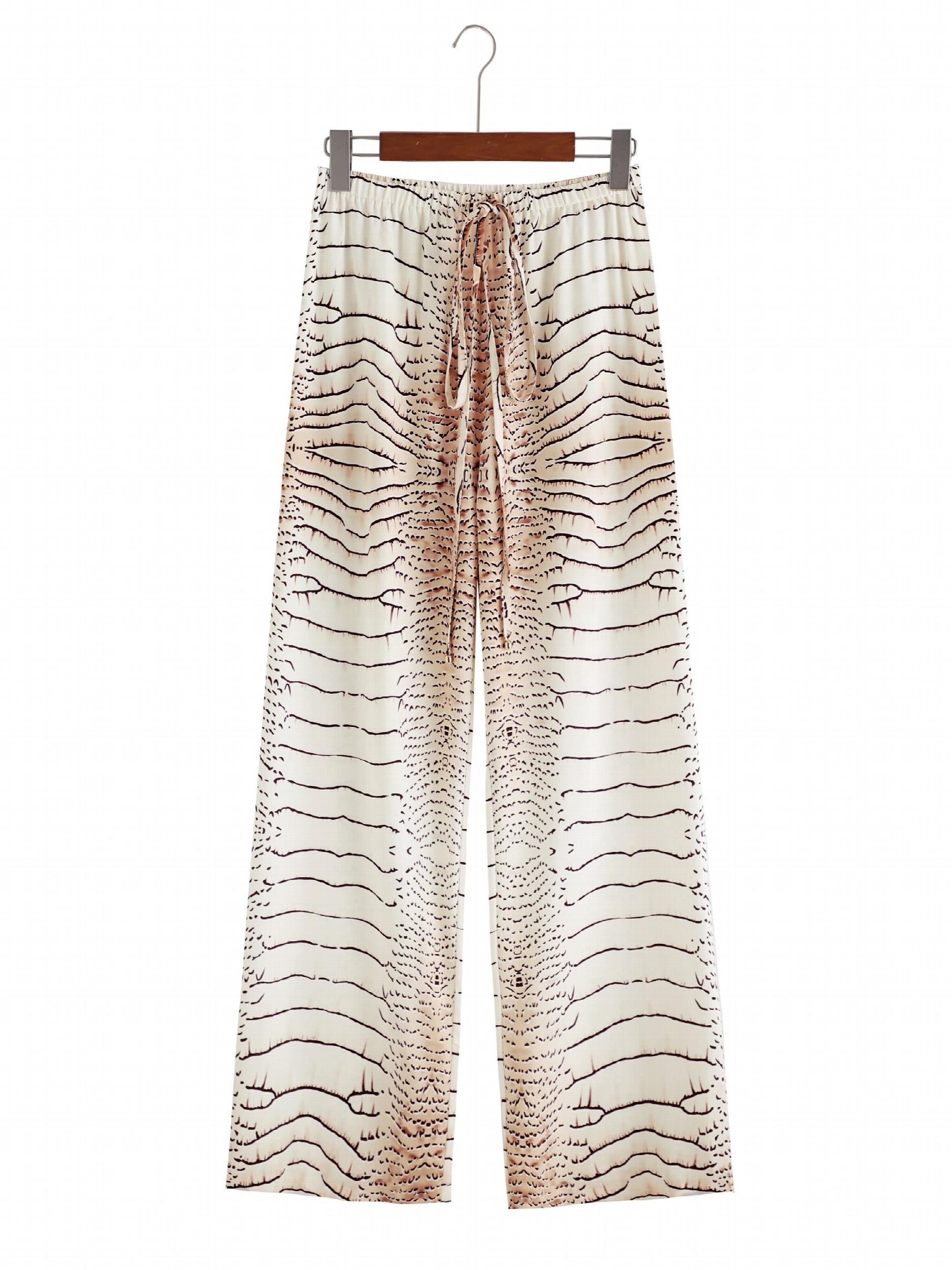 Crocodile Print V Neck Kaftan 2 Piece Set Women's Swimwear