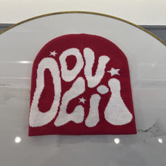 Men's Windproof Sport Knit Beanie Hat with 3 Star Pattern