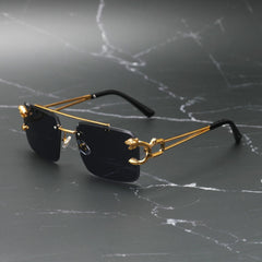 ENSARJOE Men's Square Rimless Glasses