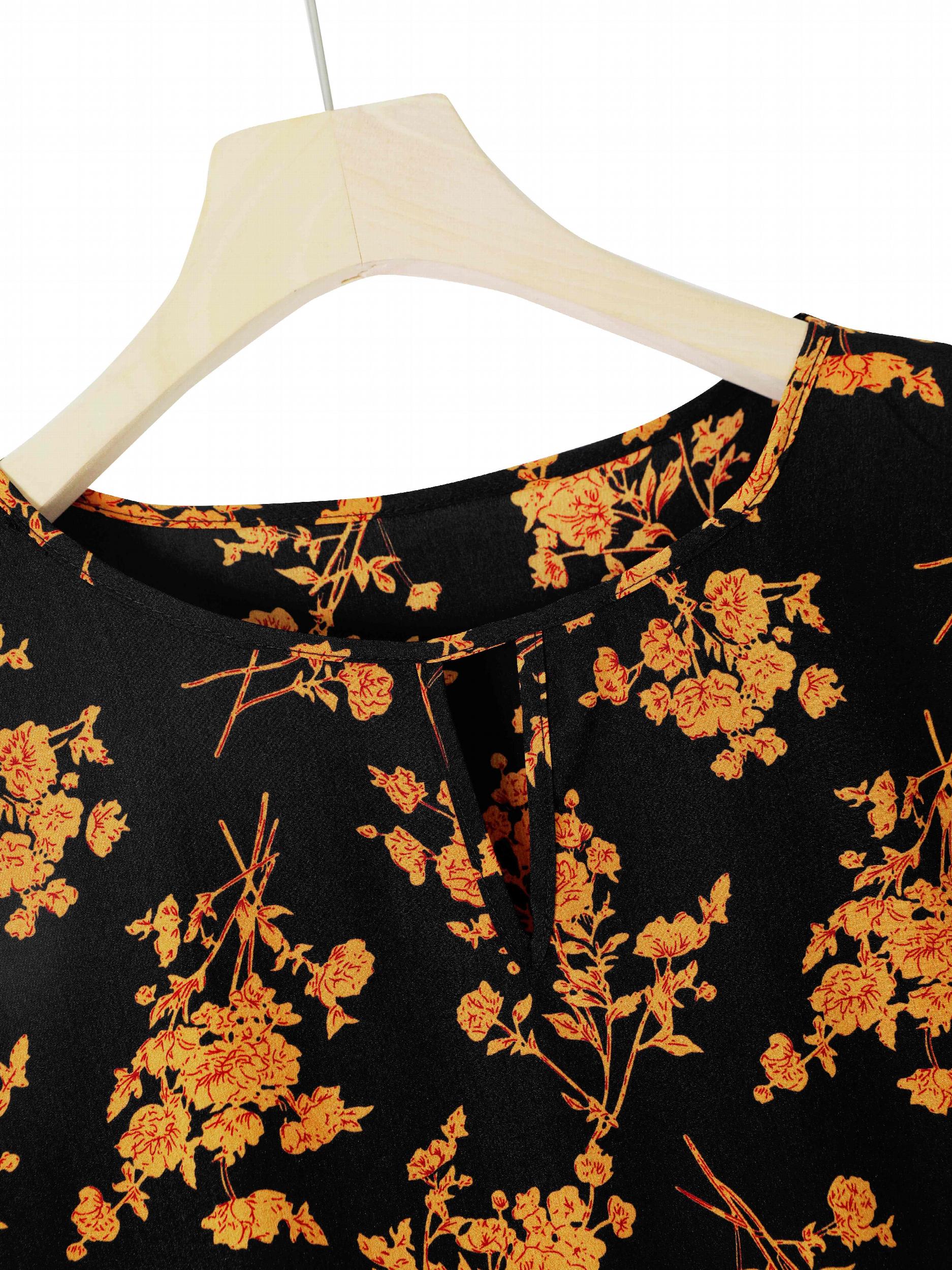 Floral Print Scalloped Dress Sleeveless Summer Casual