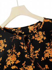 Floral Print Scalloped Dress Sleeveless Summer Casual