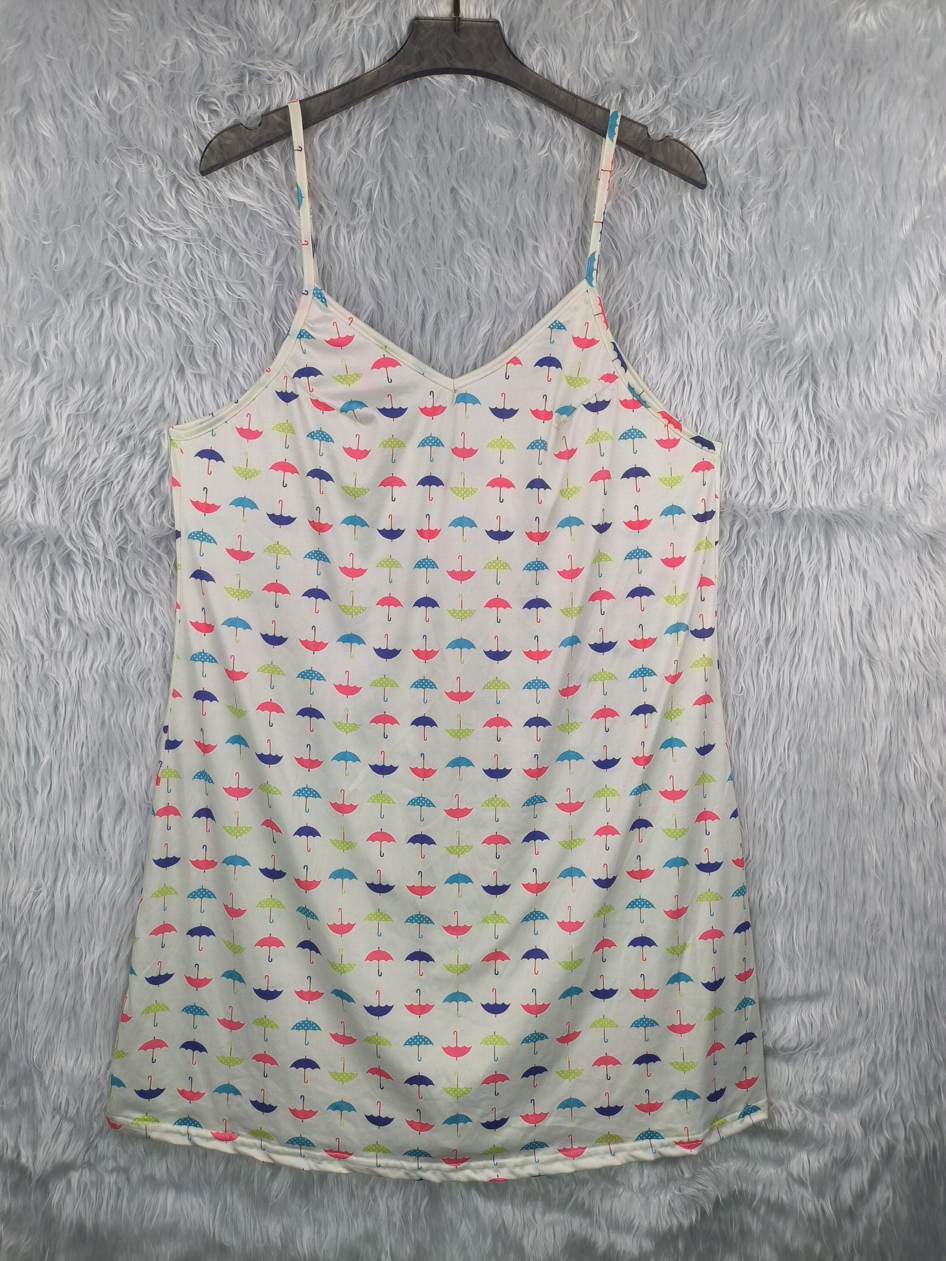 Umbrella Print Cami Sleep Dress