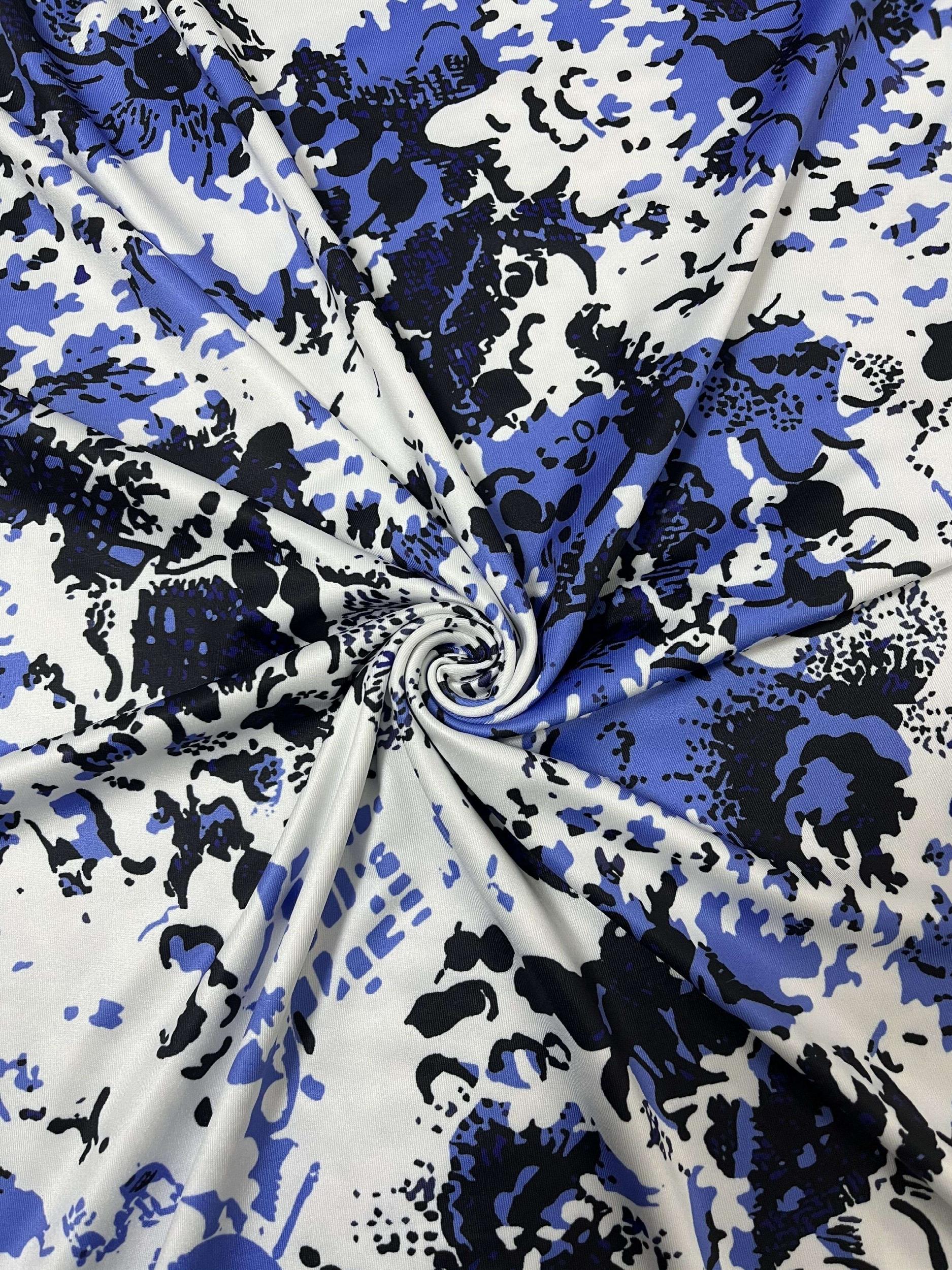 Allover Print Short Sleeve Round Neck Dress