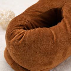 Funny Poop Novelty Plush Slippers, Warm & Cozy Home Shoes