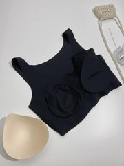 Seamless Wireless Vest Bralette with Convertible Straps