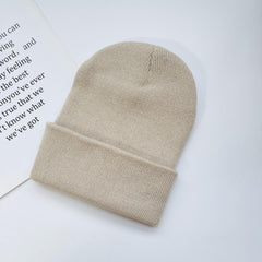 Winter Knitted Beanie Hat Unisex Solid Cap Warm Bonnet
