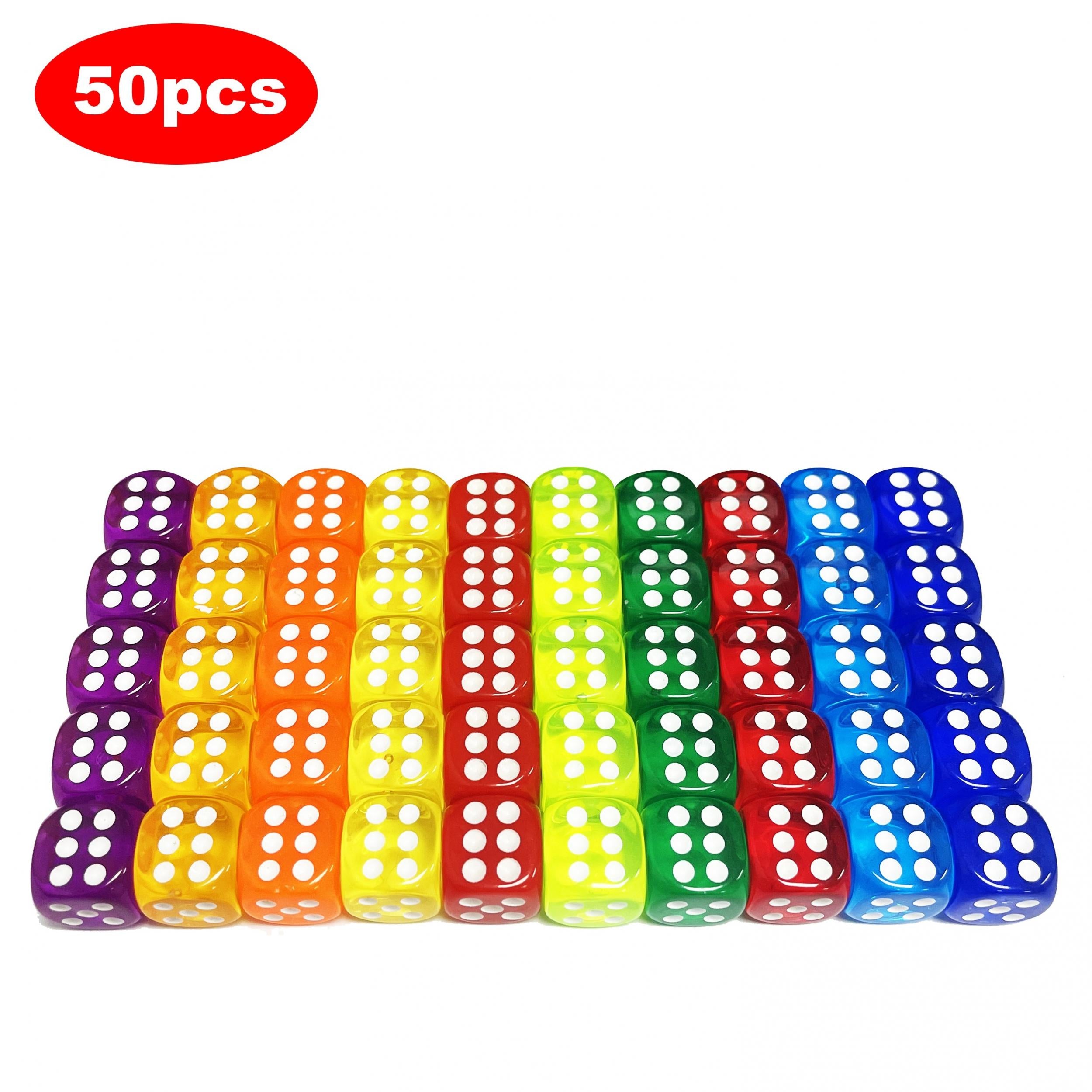 12mm Translucent Game Dices for Table Board Game - Set of 6