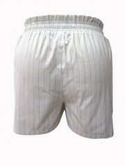 Women's Plus Stripe Print Tank Top & Ruffle Trim Shorts Set