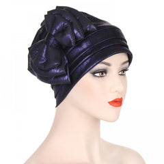 Bowknot Bright Elastic Turban Cap Headscarf Glitter Head Wraps