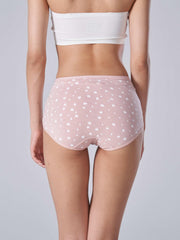 4pcs Cartoon Print Colorblock Briefs Women's Lingerie Panties