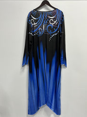 Colorblock Floral Print Maxi Dress