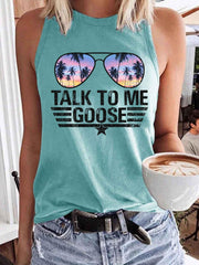 Crew Neck Tank Top Sleeveless Summer Casual Shirt