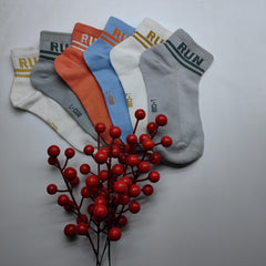 6 Pairs Children's Letters Socks Girls Kids Thin Breathable Comfy Socks