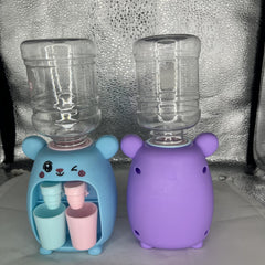 Kids Water Dispenser Bucket Cups Drinking Fountain Toy Pink