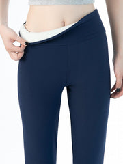 Plush Lined Shaping Pants Tummy Control Elastic Slimmer Thermal