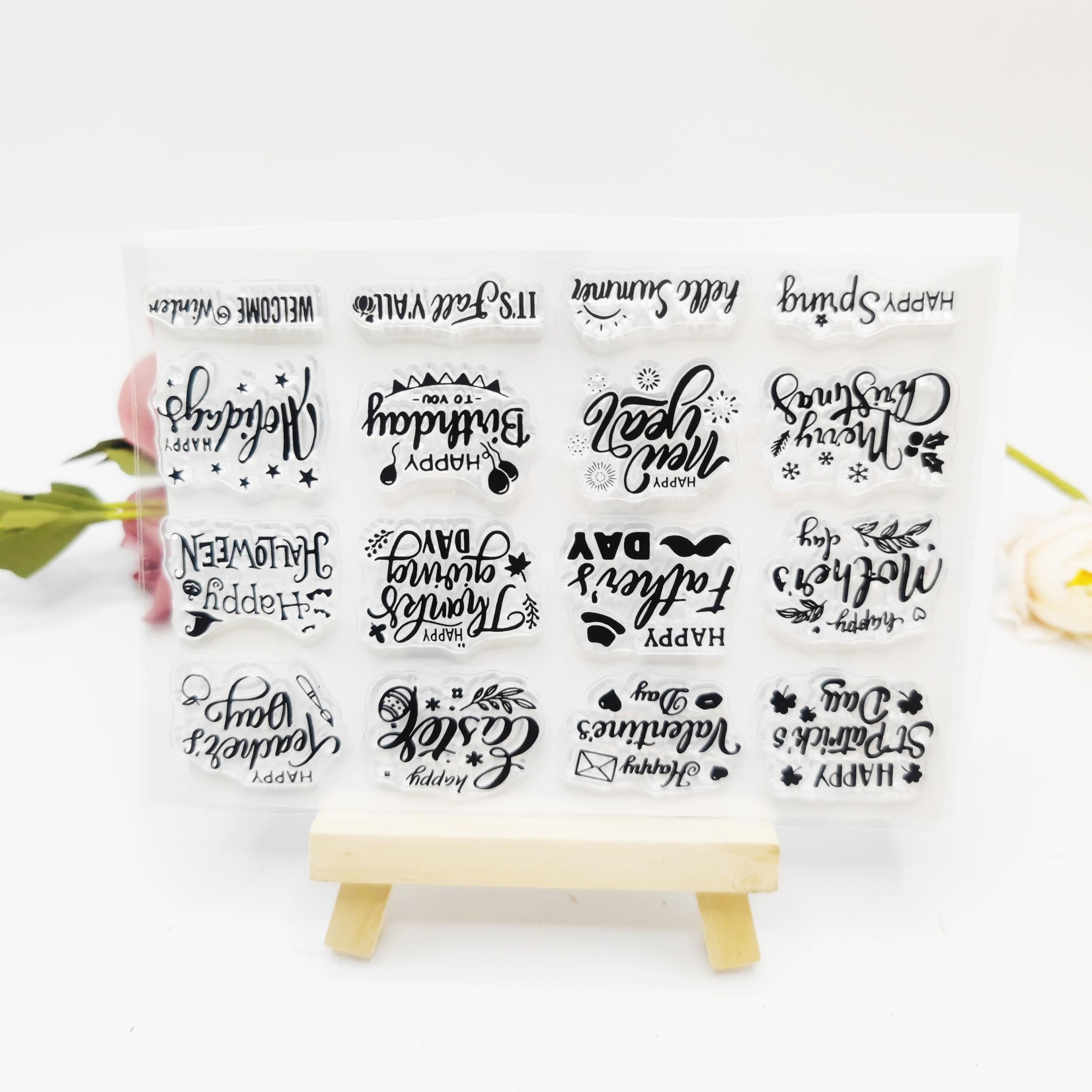 1pc Transparent Silicone Stamp for Card Making and Scrapbooking