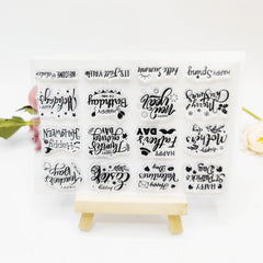 1pc Transparent Silicone Stamp for Card Making and Scrapbooking