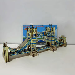 DIY 3D Tower Bridge Wooden Building Decoration & Puzzle Toy