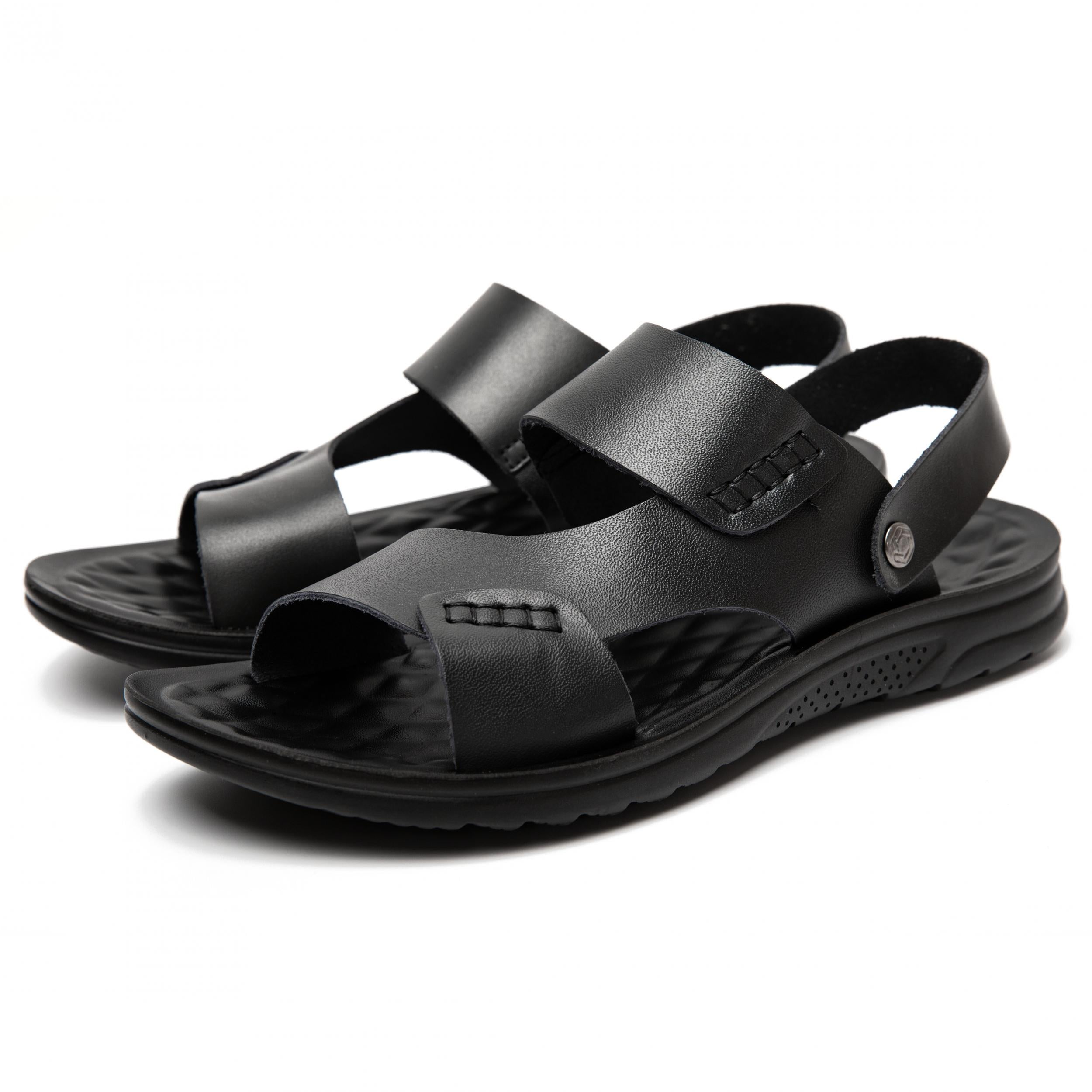 Men's Stitched Slip-On Slide Sandals - Assorted Colors
