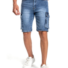 Distressed Denim Shorts Men's Casual Street Style Stretch Denim Shorts