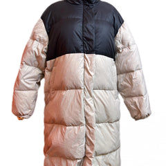 Long Puffer Jacket Mock Neck Loose Fit Down Jacket
