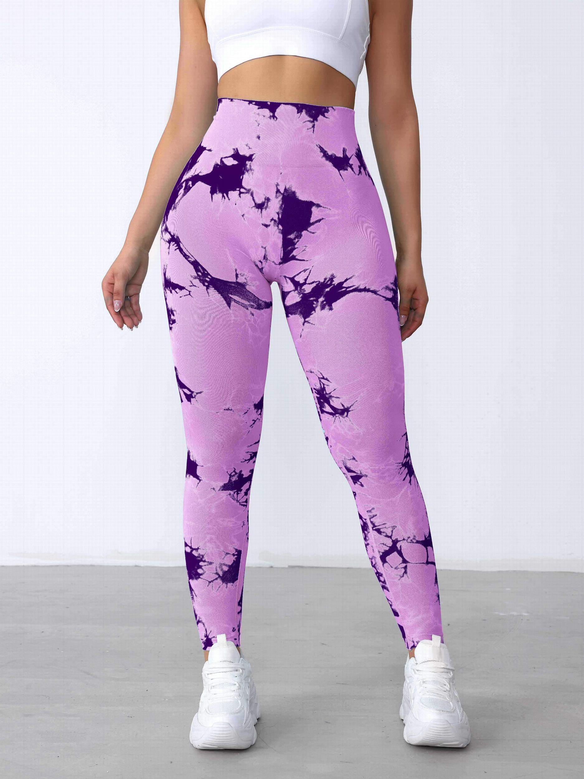 3Pcs Tie Dye Seamless Yoga Pants High Waist Leggings