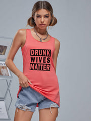 DRUNK WIVES MATTER Loose Tank Top Women's Clothing