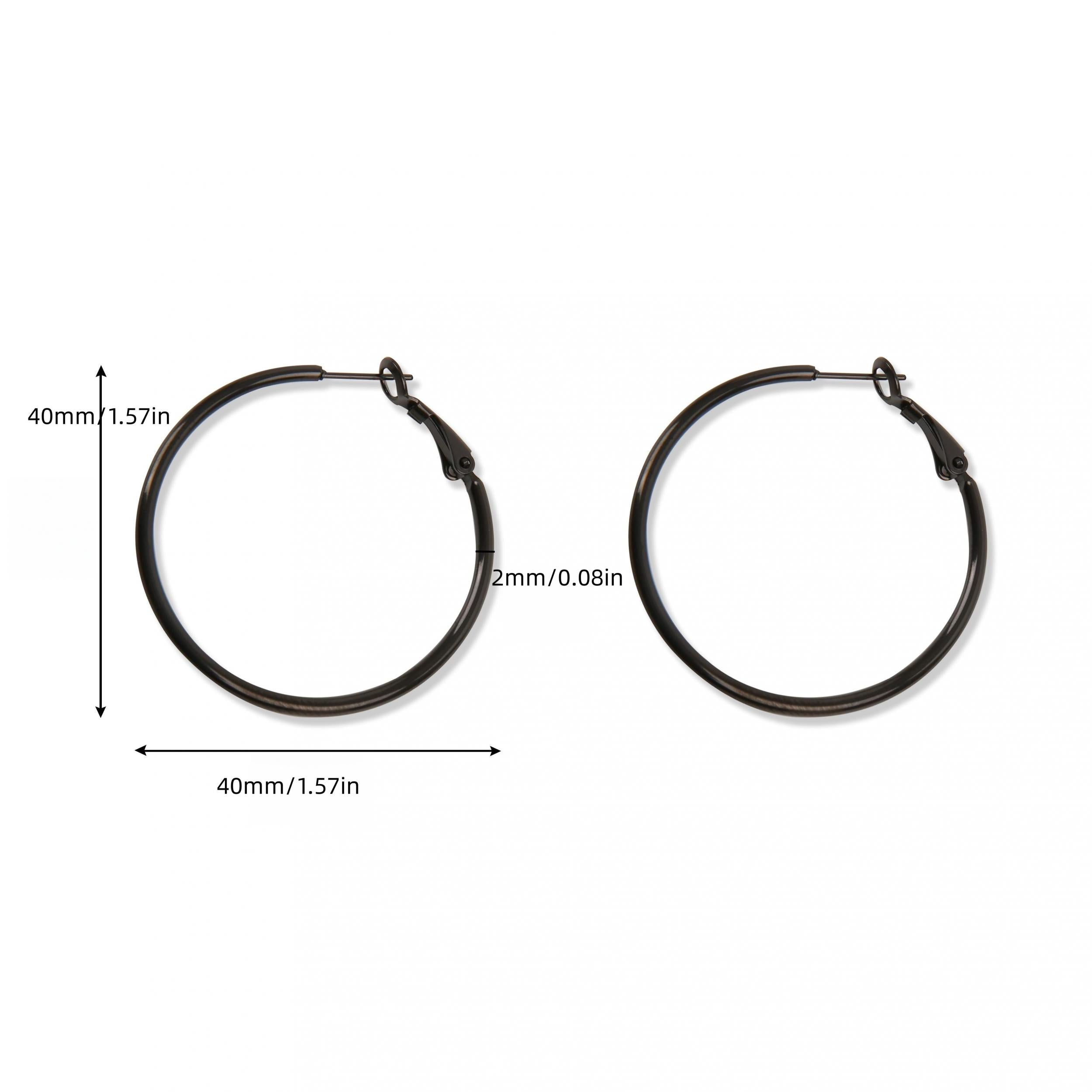 Golden Silvery Circle Earrings Minimalist Jewelry for Girls