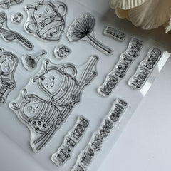 Cartoon Transparent Stamp For Journaling Reusable Stationery Stamp