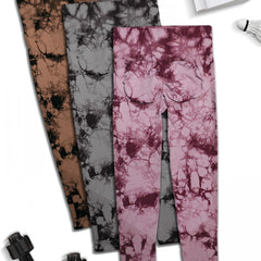 Tie Dye High Waist Yoga Pants With Pocket