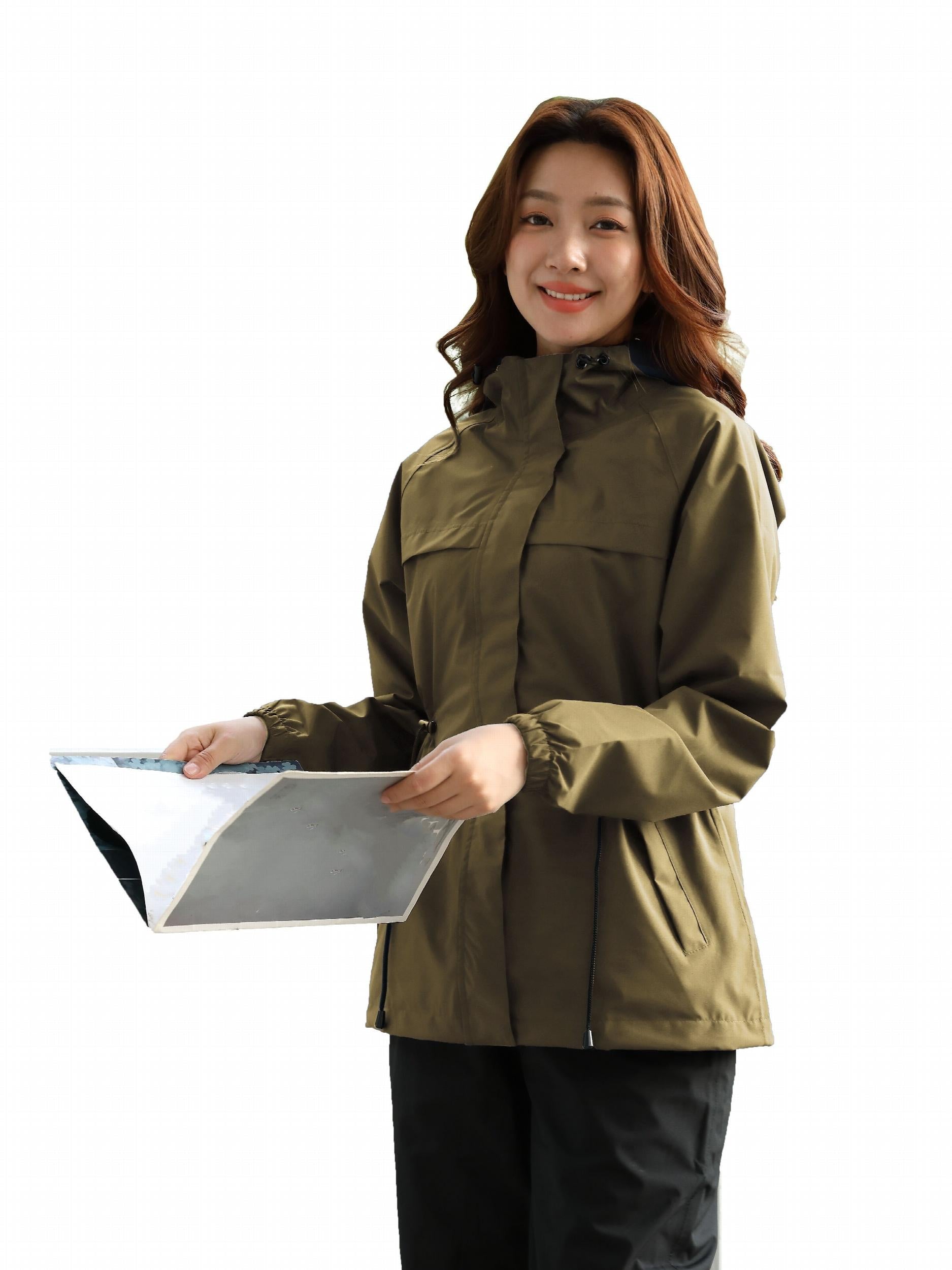 Waterproof Windproof Puffer Coat Lightweight Hooded Jacket Women's Outerwear
