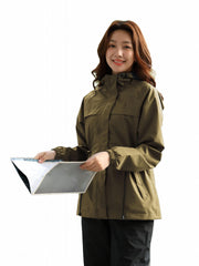 Waterproof Windproof Puffer Coat Lightweight Hooded Jacket Women's Outerwear
