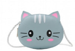 Kids Cartoon Animal Shoulder Bag Round Zipper Crossbody Handbag